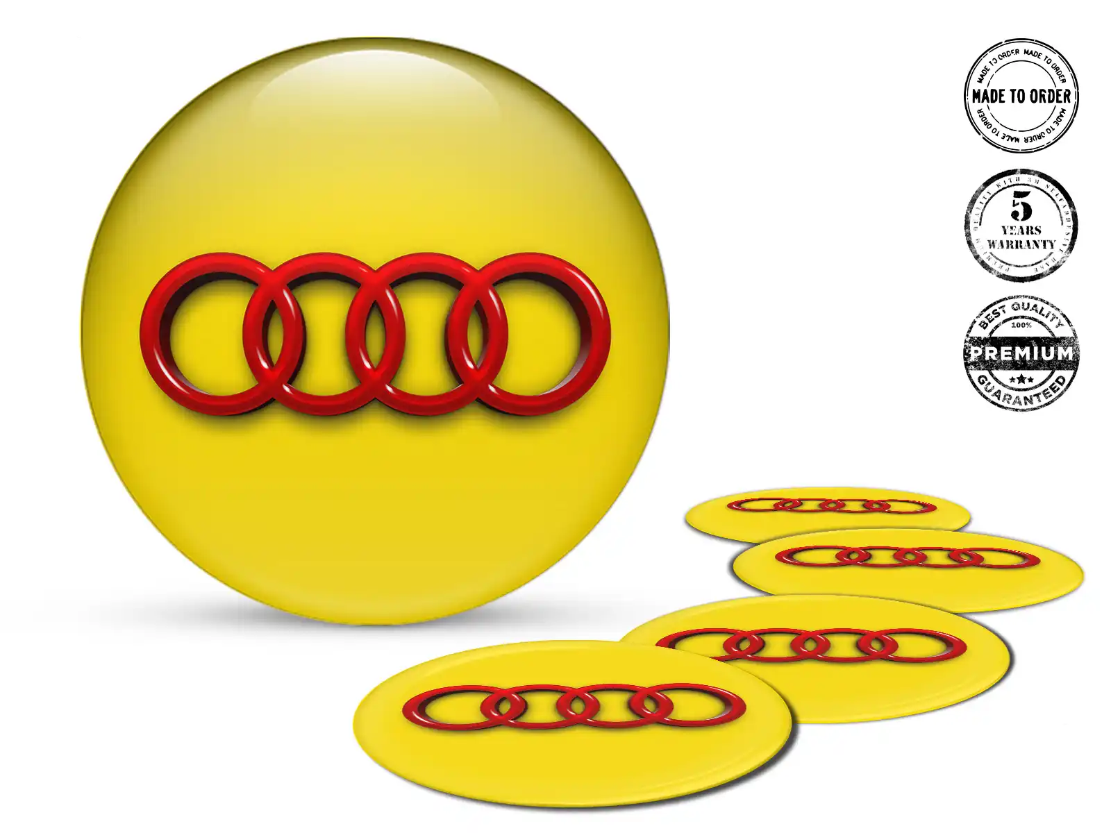 Audi Pegatinas de Rueda Edición Estilo de Silicona de Lujo